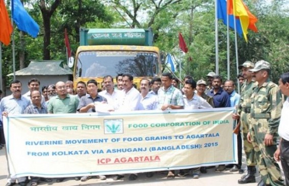 Third consignment of rice via Bangladesh arrives at Akhaura Check Post